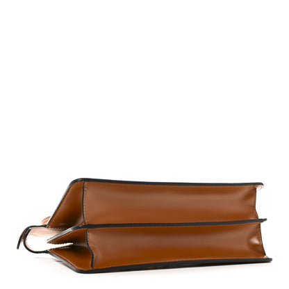Fendi Vitello King Luxor Shiny Nappa Medium Peekaboo I SEE U East West Satchel Brandy Light Rose 3 of 9