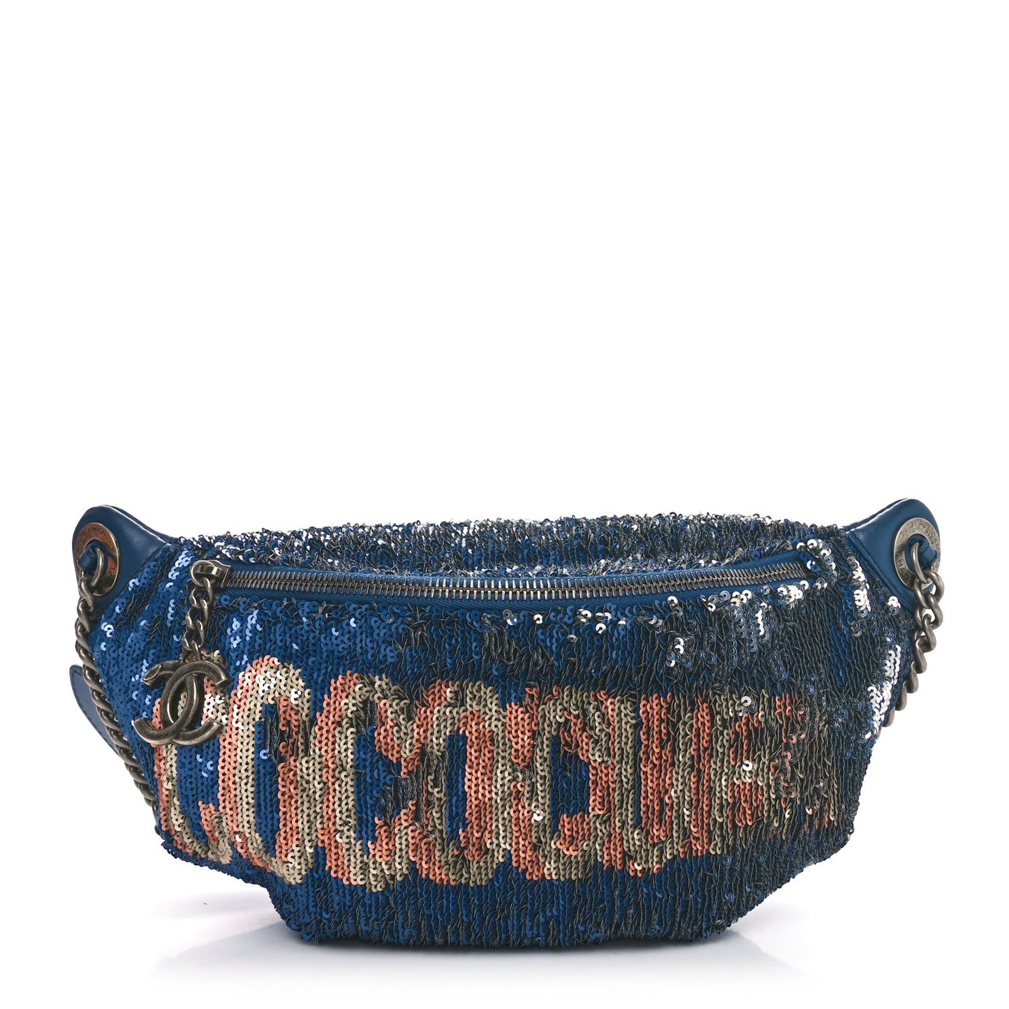 Sequin Coco Cuba Waist Bag Fanny Pack Blue Pink