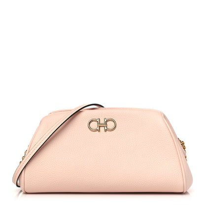 Salvatore Ferragamo Calfskin Small Gancini Crossbody Pink Lemonade 1 of 11