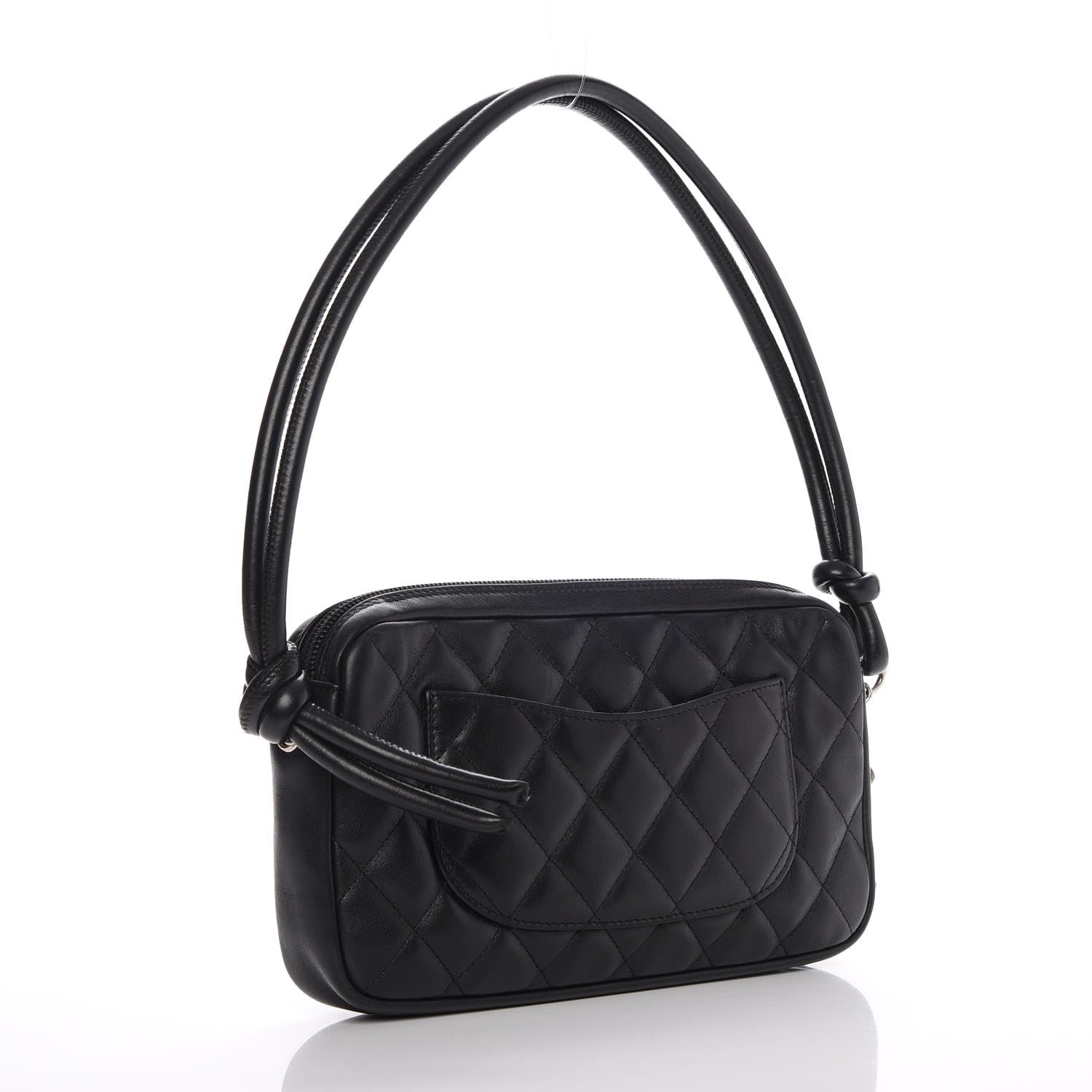 Chanel Calfskin Quilted Cambon Pochette Black White 3 of 15