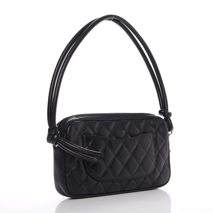 Chanel Calfskin Quilted Cambon Pochette Black White 3 of 15