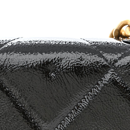 Chanel Shiny Crumpled Calfskin Quilted Chanel 19 Wallet On Chain WOC Black 12 of 14