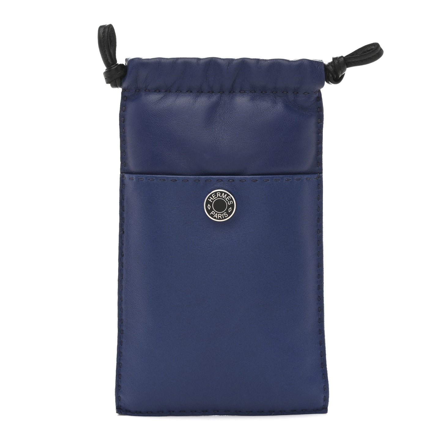 Milo Lambskin Swift Pilo Phone Case Bleu Saphir Black