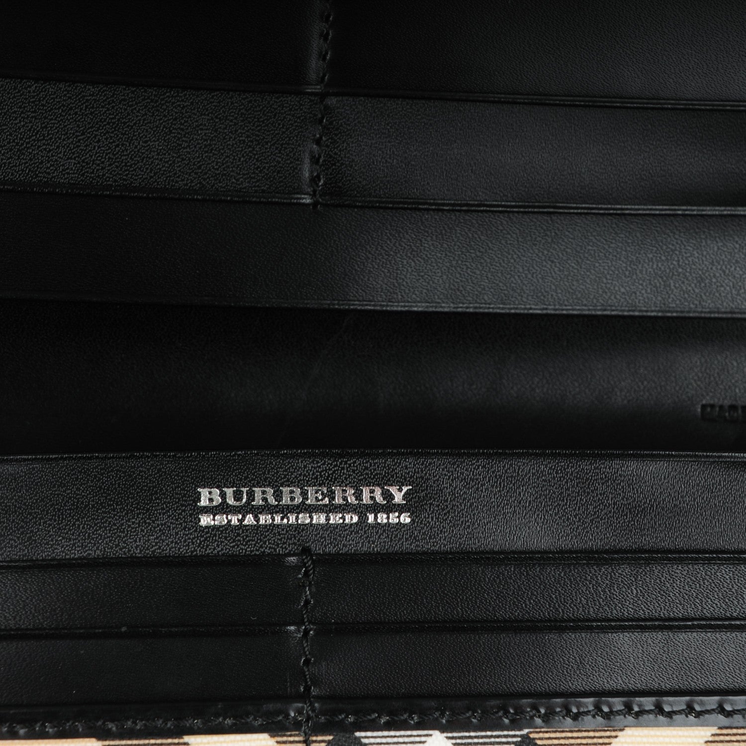 Burberry Patent Supernova Check Wallet Black 6 of 9