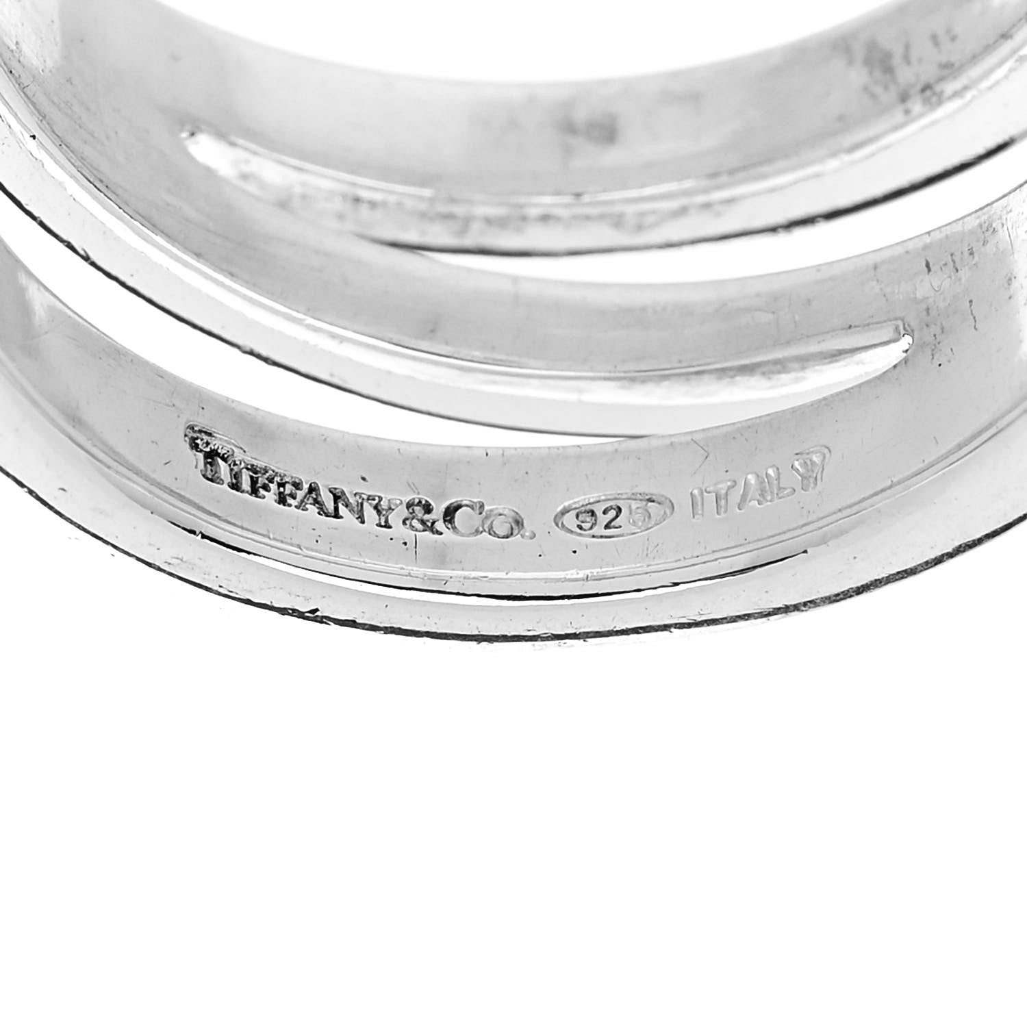 Tiffany Sterling Silver Zig Zag Ring 58 8.25 4 of 4