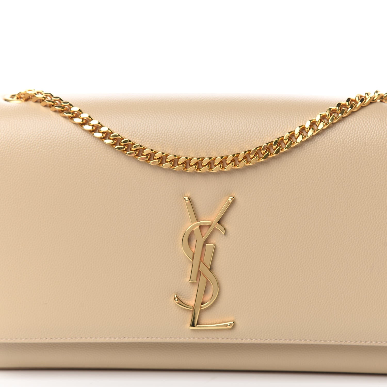 Saint Laurent Grain De Poudre Medium Monogram Kate Satchel Nude Powder 6 of 8