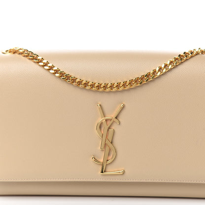 Saint Laurent Grain De Poudre Medium Monogram Kate Satchel Nude Powder 6 of 8