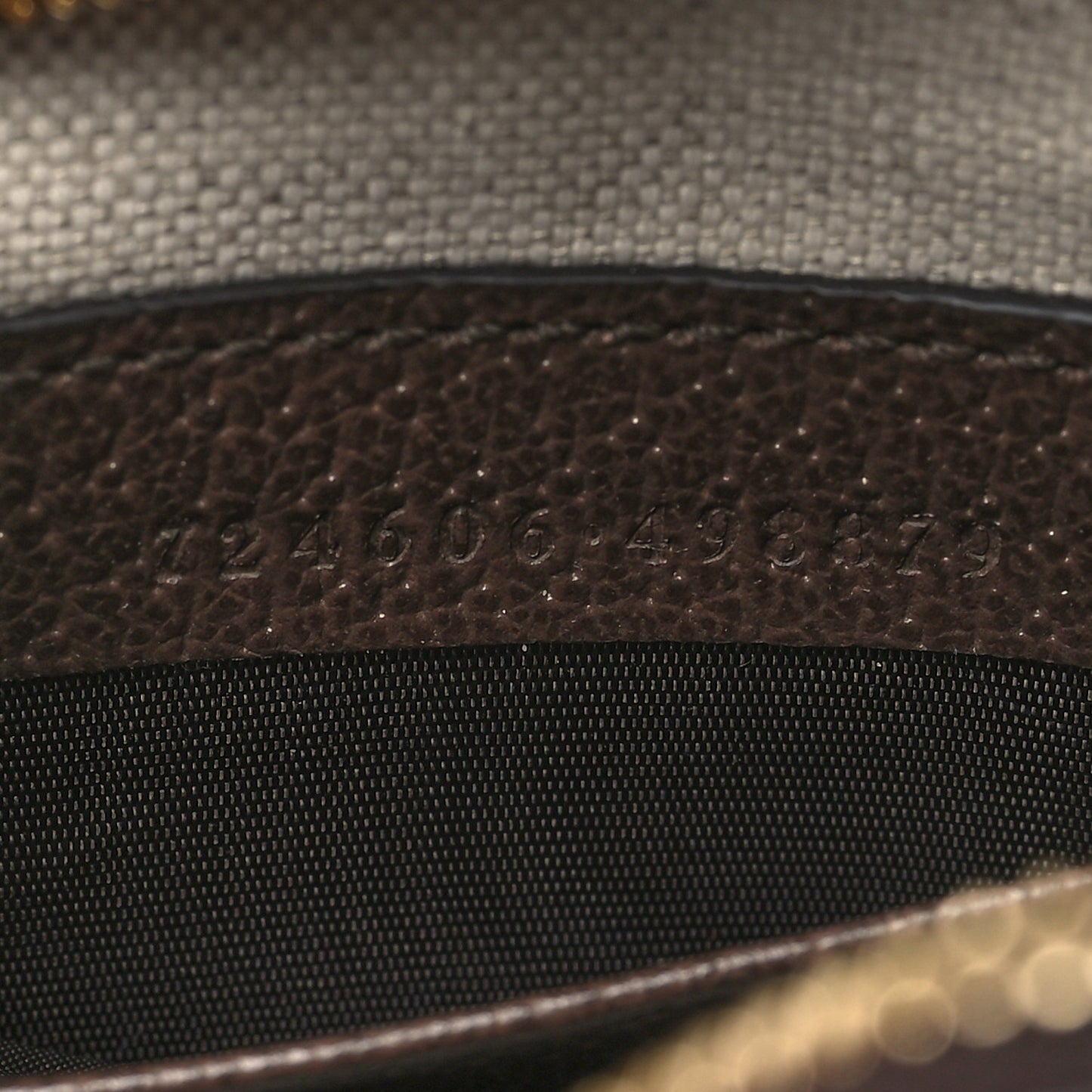 GG Supreme Monogram Textured Dollar Calfskin Web Mini Ophidia Top Handle Bowler Bag Beige Ebony New Acero