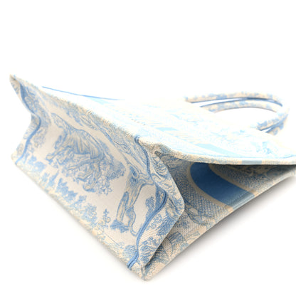 Christian Dior Canvas Embroidered Medium Dioriviera Toile De Jouy Book Tote Light Blue 9 of 9
