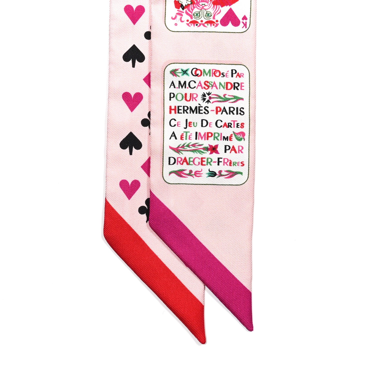 Silk Jeu de Cartes Twilly Rose Nacre Fuchsia Rouge