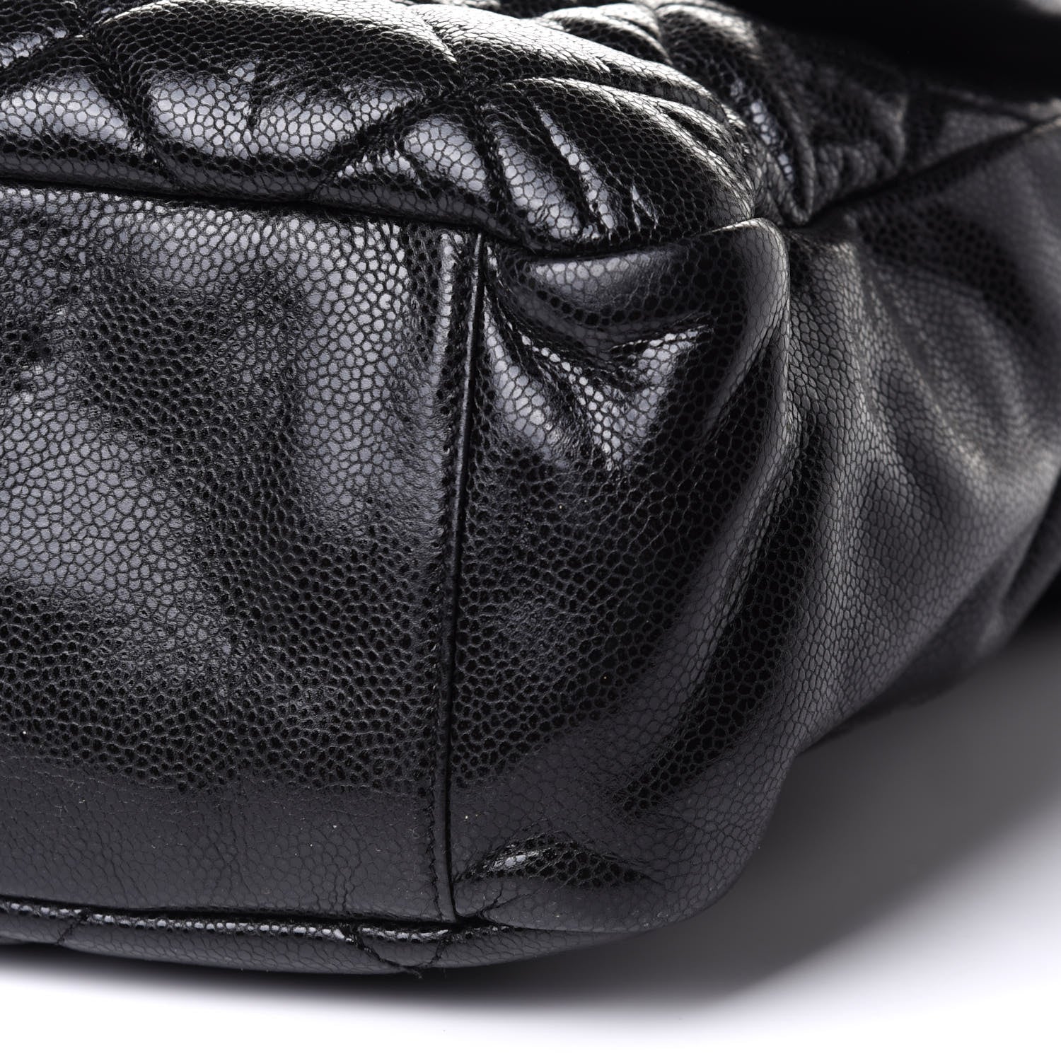 Chanel Glazed Caviar Large Nature Flap Bag Black 10 of 10