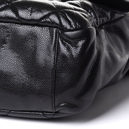 Chanel Glazed Caviar Large Nature Flap Bag Black 10 of 10
