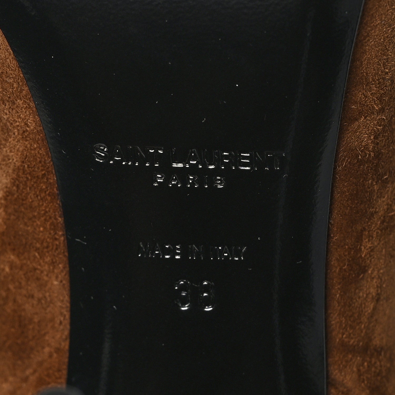 Saint Laurent Suede Kiki Over The Knee Boots 38 Brown 6 of 6
