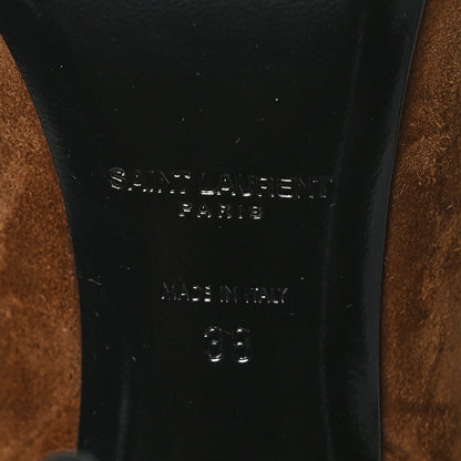 Saint Laurent Suede Kiki Over The Knee Boots 38 Brown 6 of 6