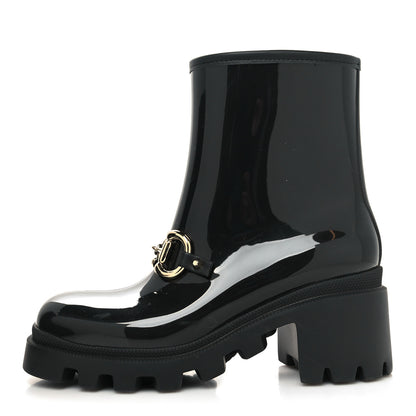 Gucci Rubber Womens Horsebit Ankle Boots 36 Black 1 of 8