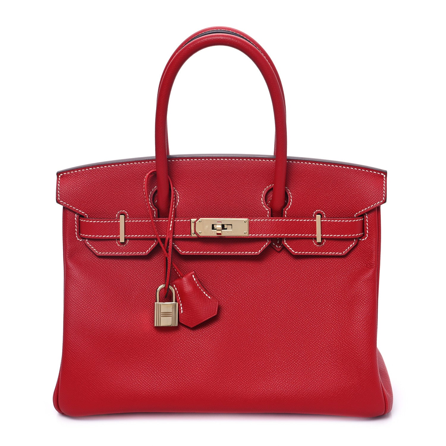 Hermes Epsom Candy Birkin 30 Rouge Casaque Bleu Thalassa 1 of 10