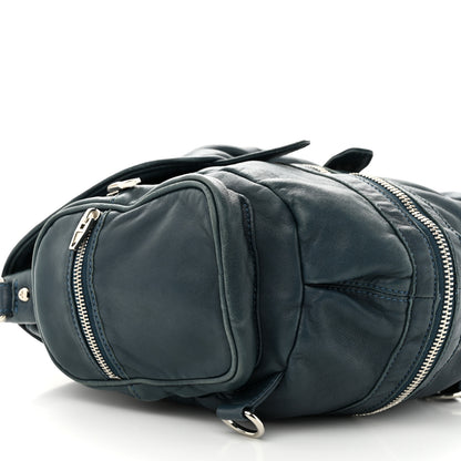 Alexander Wang Lambskin Mini Marti Backpack Petrol Rhodium Hardware 8 of 9