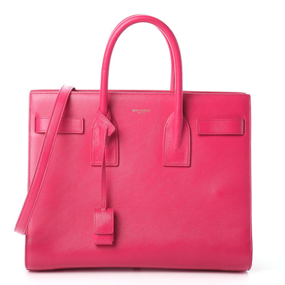 Saint Laurent Calfskin Small Sac De Jour Lipstick Fuchsia 1 of 7