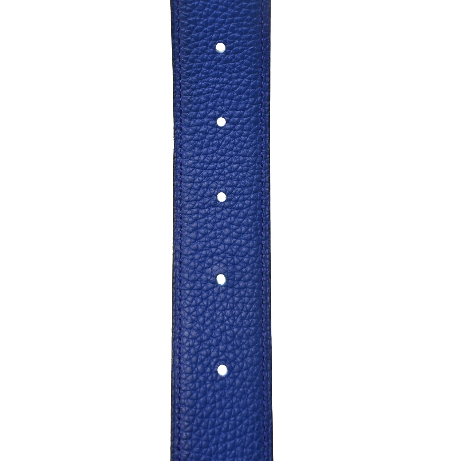 Hermes Box Togo 32mm Martelee H Belt 80 Black Bleu Electrique 4 of 7