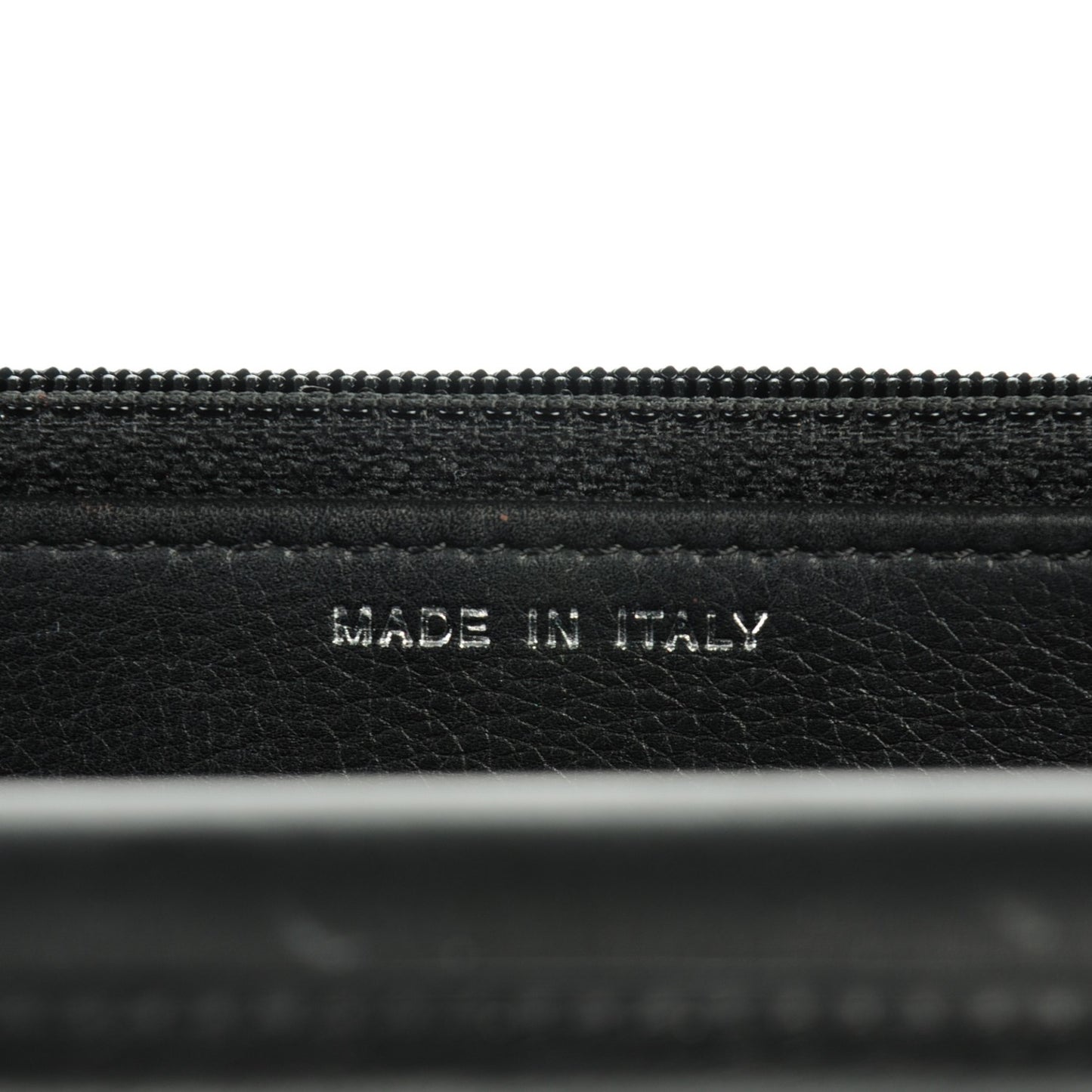 Calfskin Chevron Boy Wallet On Chain WOC Black