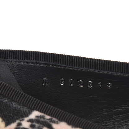 Chanel Printed Tweed Ballerina Flats 37 Black Ecru Red Green 7 of 9