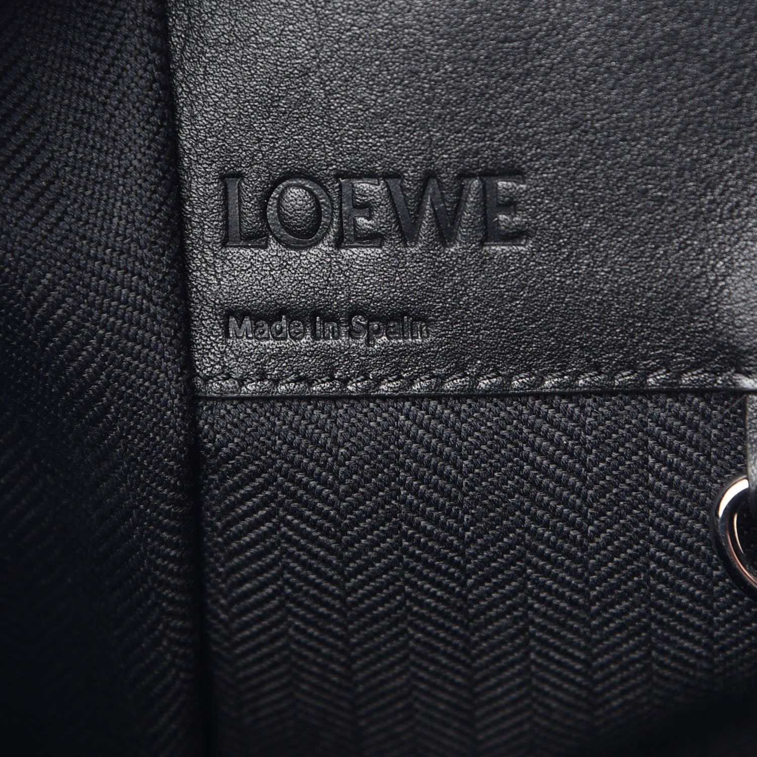 Loewe Calfskin Medium Hammock Shoulder Bag Black 6 of 11