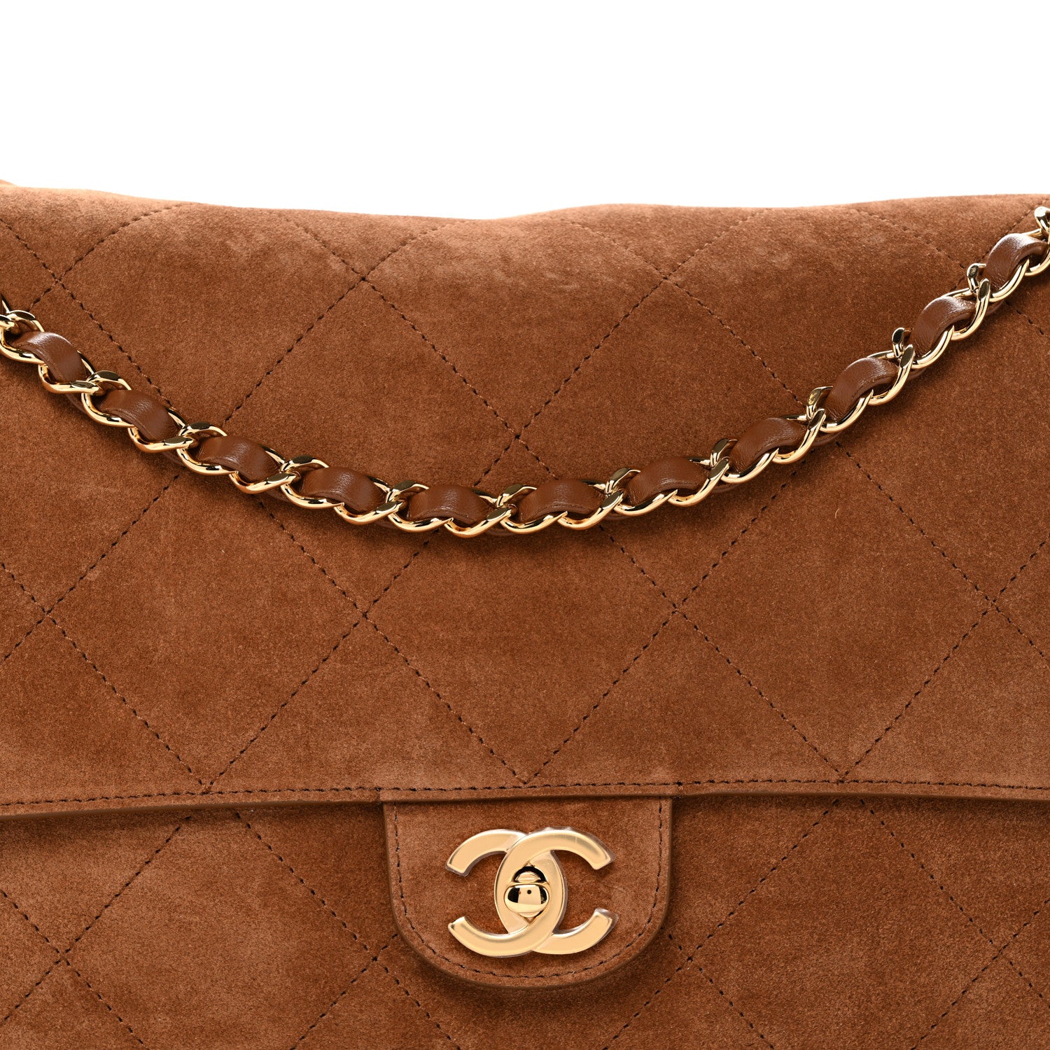 Chanel Suede Calfskin Souplissimo Maxi Flap Camel 8 of 10