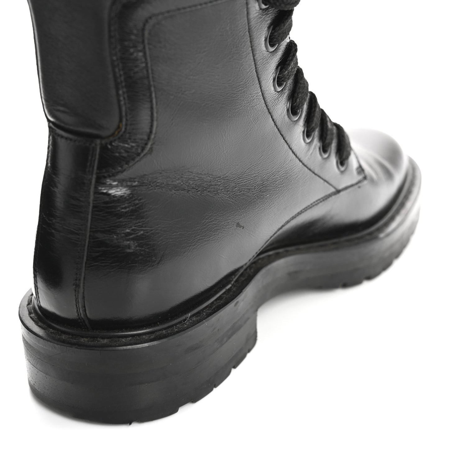 Calfskin William Double-Laced Boot 35 Black