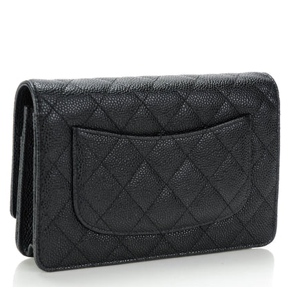 Chanel Caviar Quilted Wallet On Chain WOC Black 3 of 8