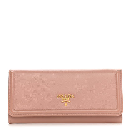 Prada Saffiano Metal Frame Continental Flap Wallet Orchidea 1 of 9