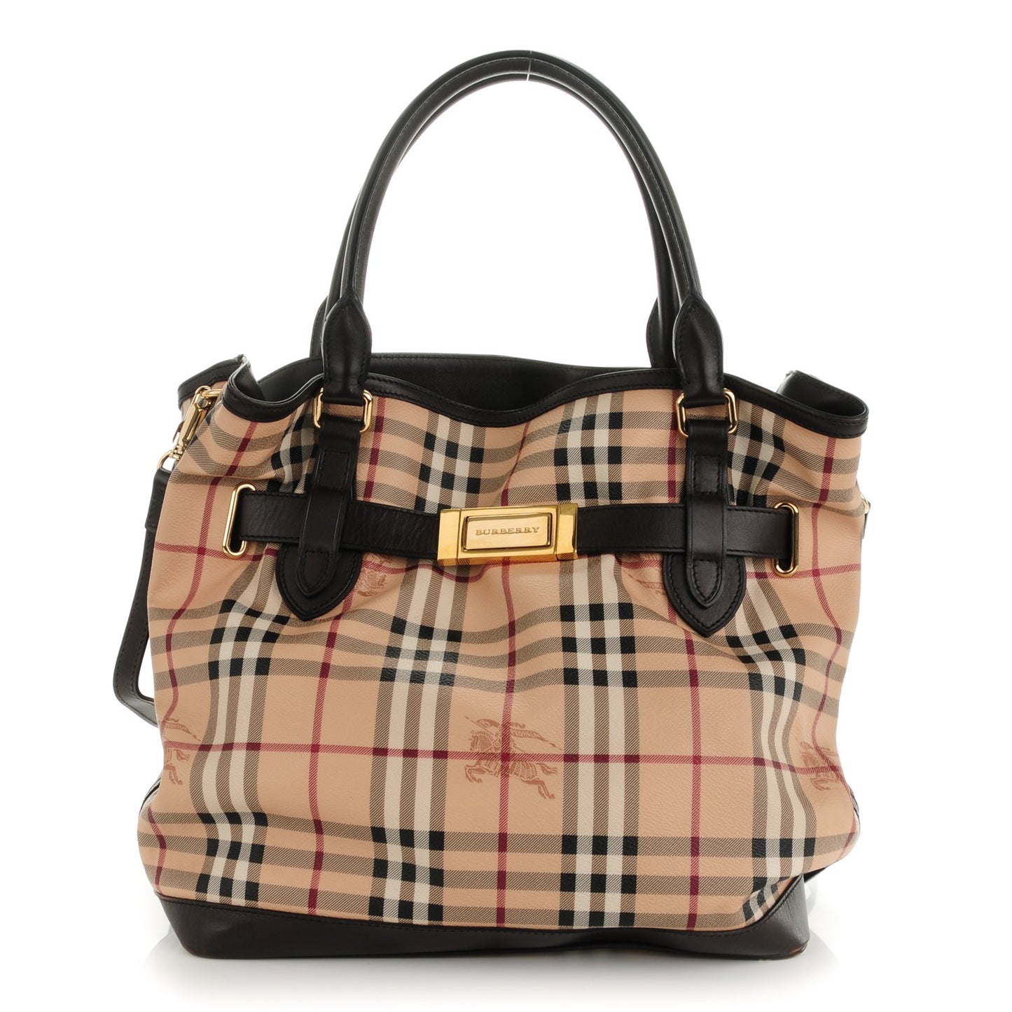 Haymarket Check Medium Golderton Tote Chocolate