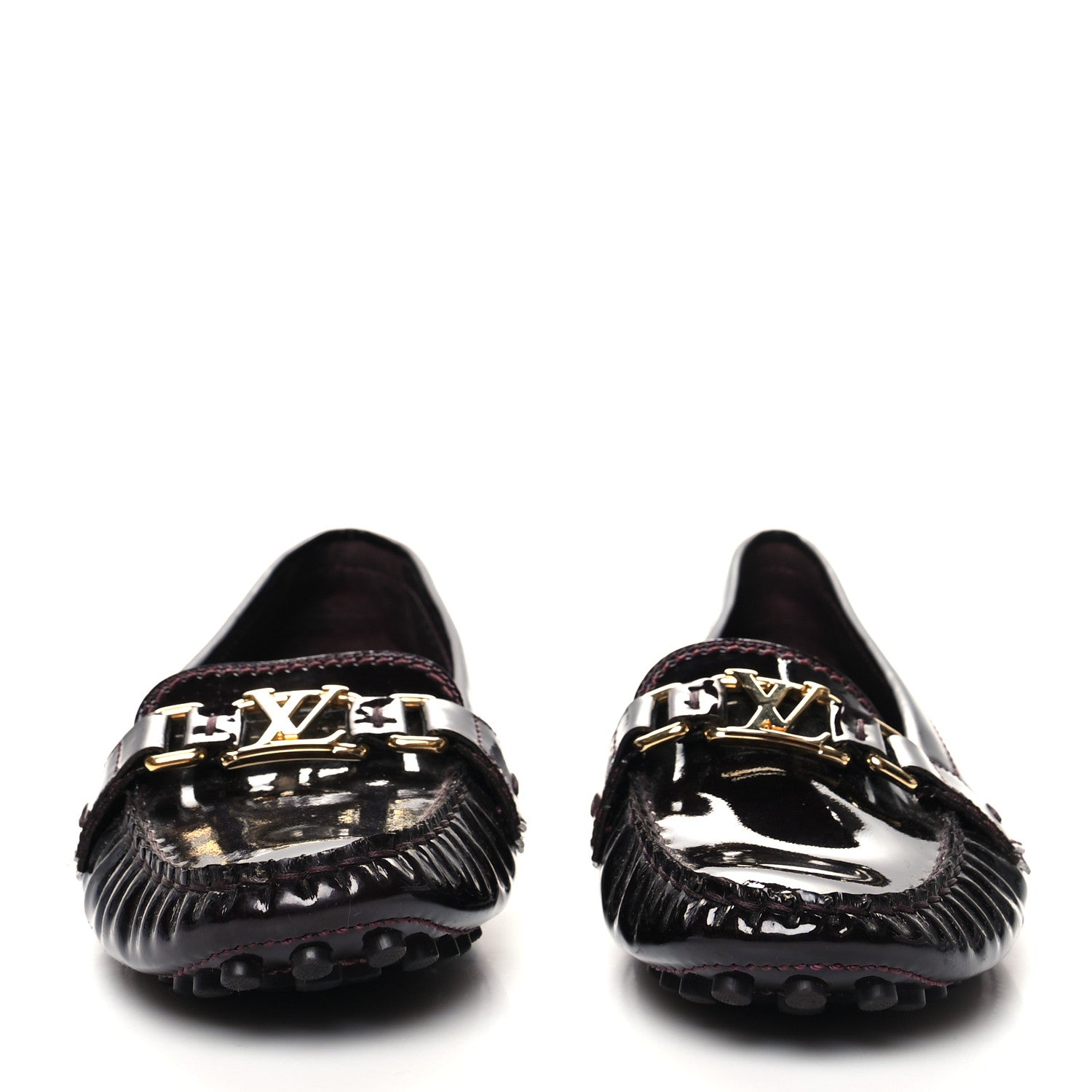 Louis Vuitton Patent Calfskin Oxford Loafers 41 Amarante 2 of 8