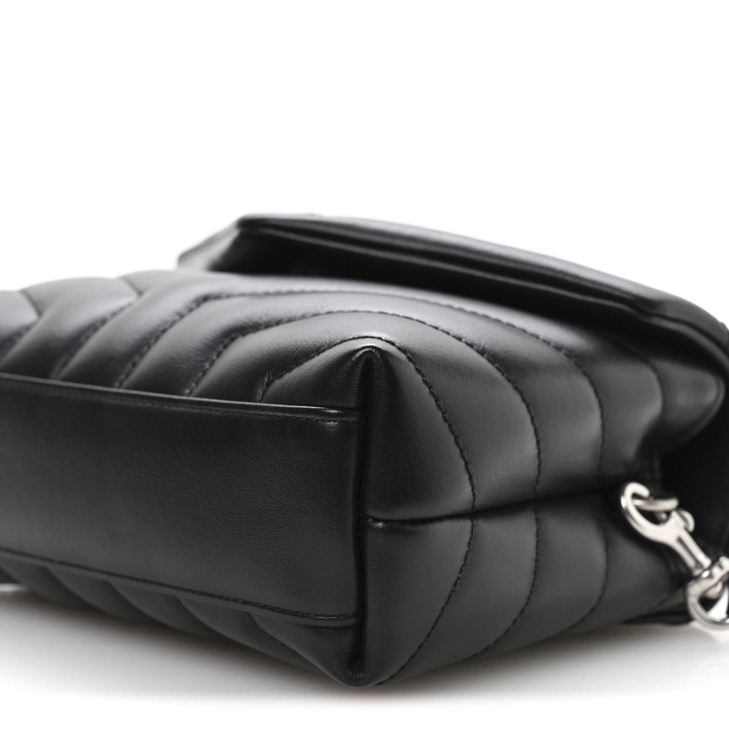Saint Laurent Calfskin Y Quilted Monogram Toy Loulou Crossbody Bag Black 10 of 11