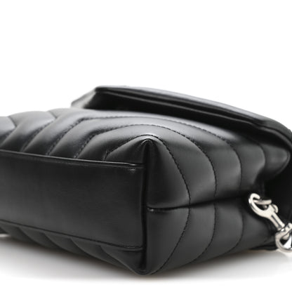 Saint Laurent Calfskin Y Quilted Monogram Toy Loulou Crossbody Bag Black 10 of 11