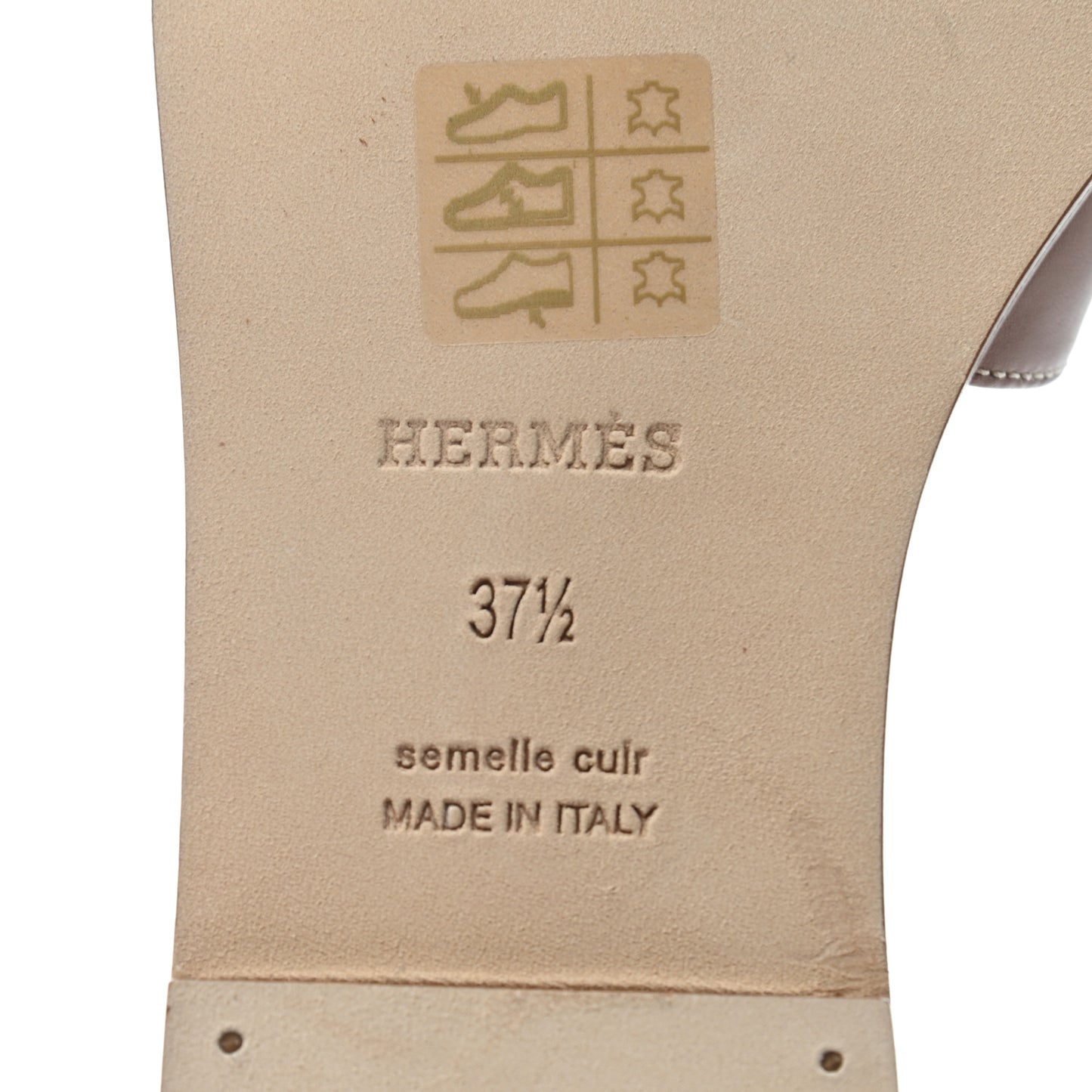 Box Calfskin Oran Sandals 37.5 Gold