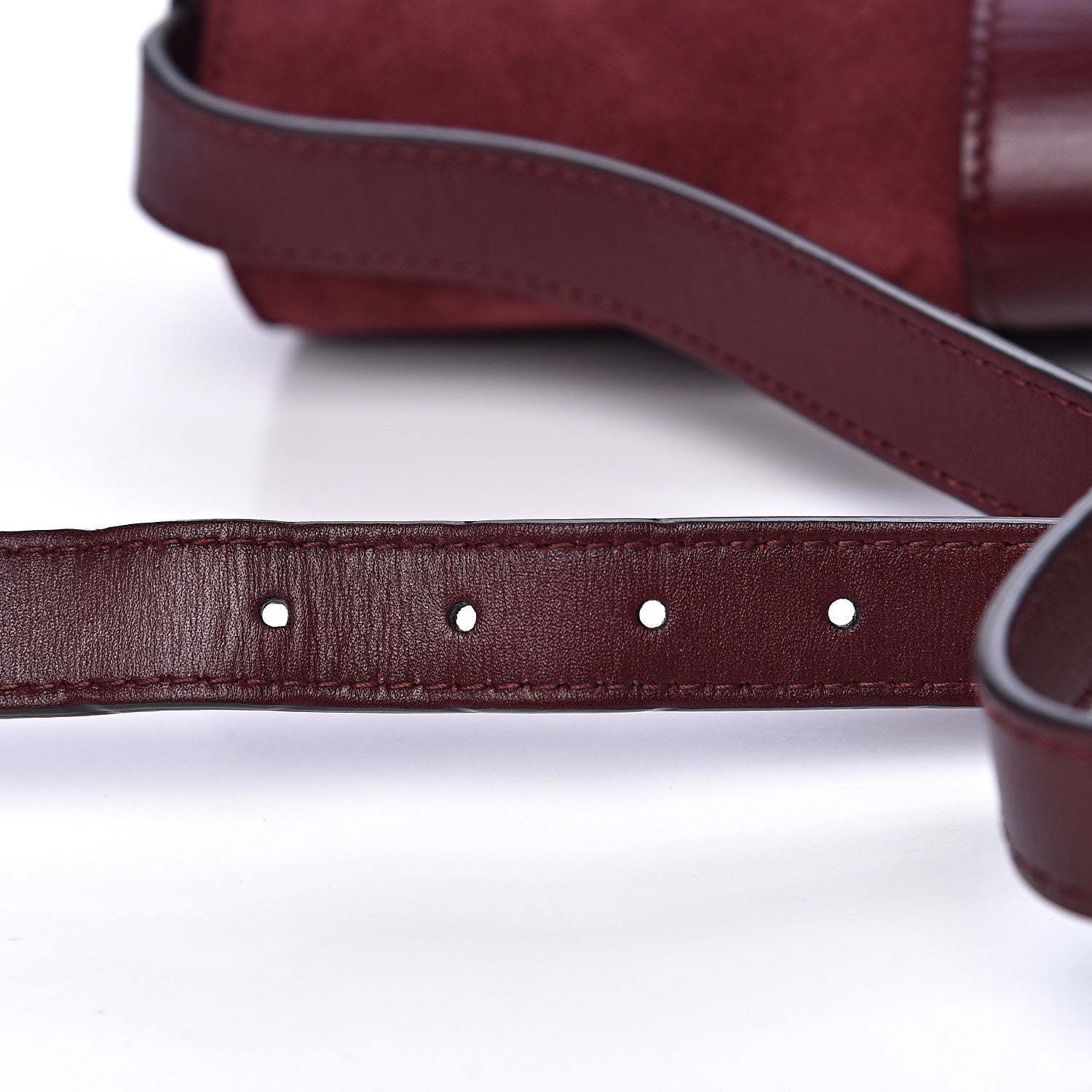 Gucci Suede Medium Arli Flap Shoulder Bag Vintage Bordeaux 9 of 10
