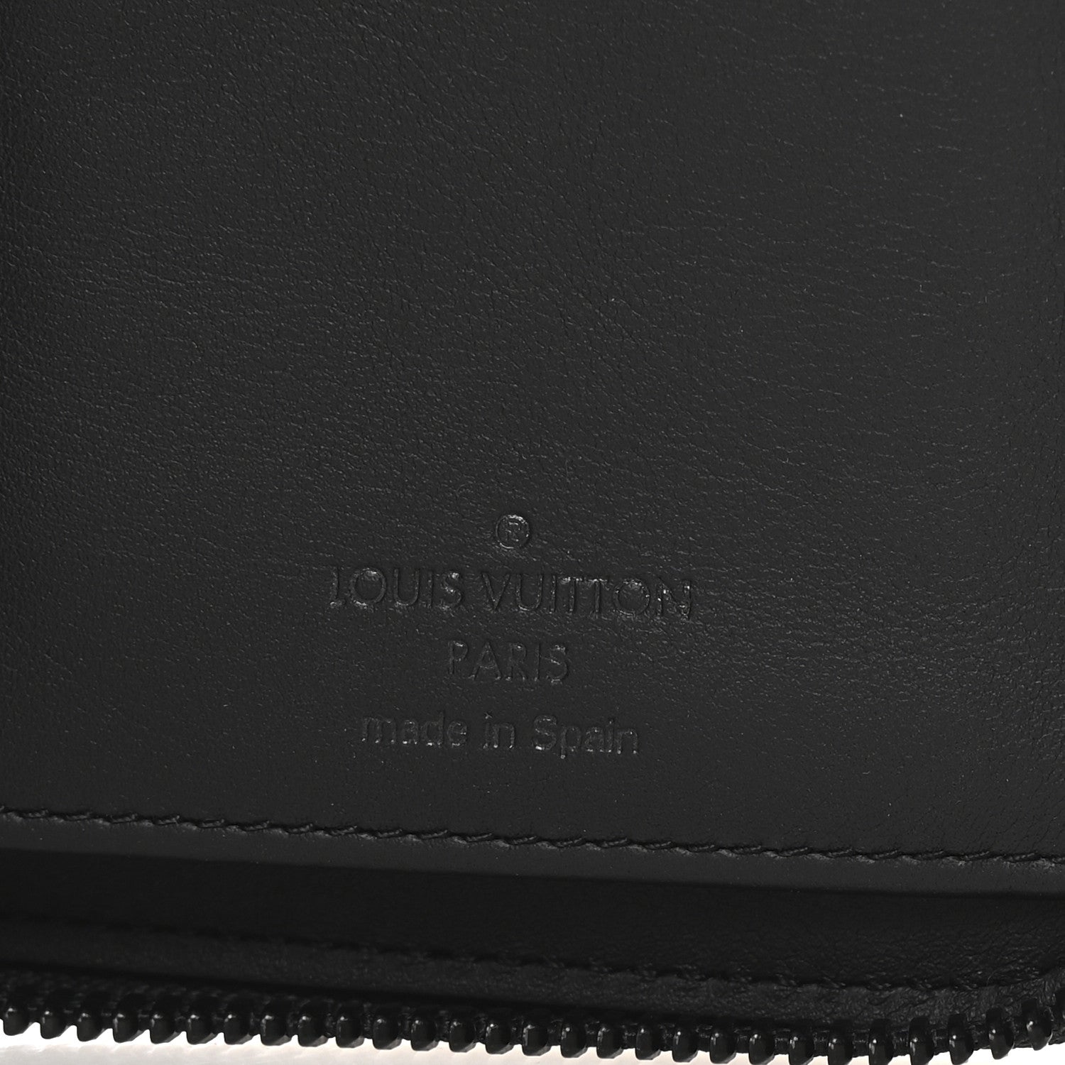 Louis Vuitton Calfskin Monogram Shadow Vertical Zippy Wallet Black 6 of 7