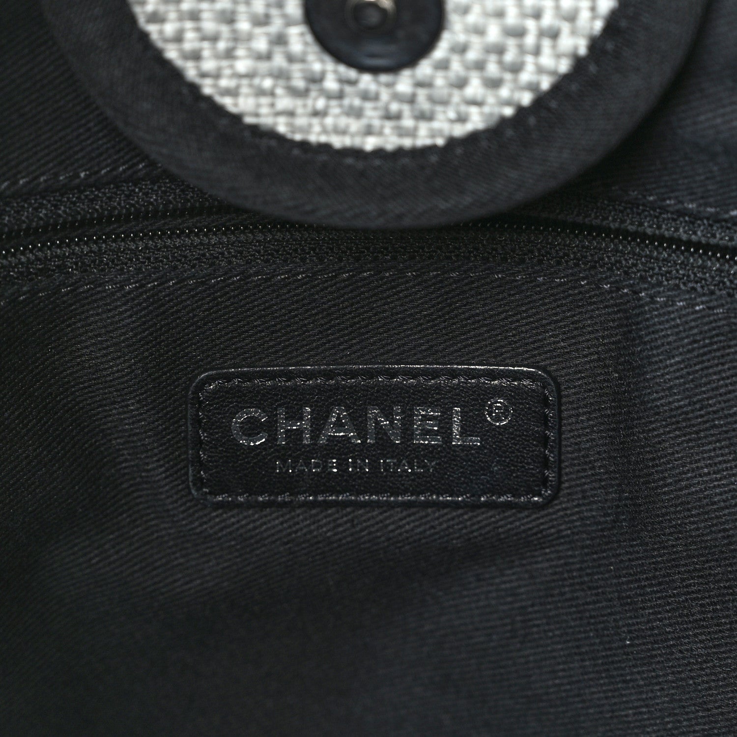 Chanel Woven Straw Raffia Medium Deauville Tote Grey 6 of 9