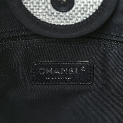 Chanel Woven Straw Raffia Medium Deauville Tote Grey 6 of 9