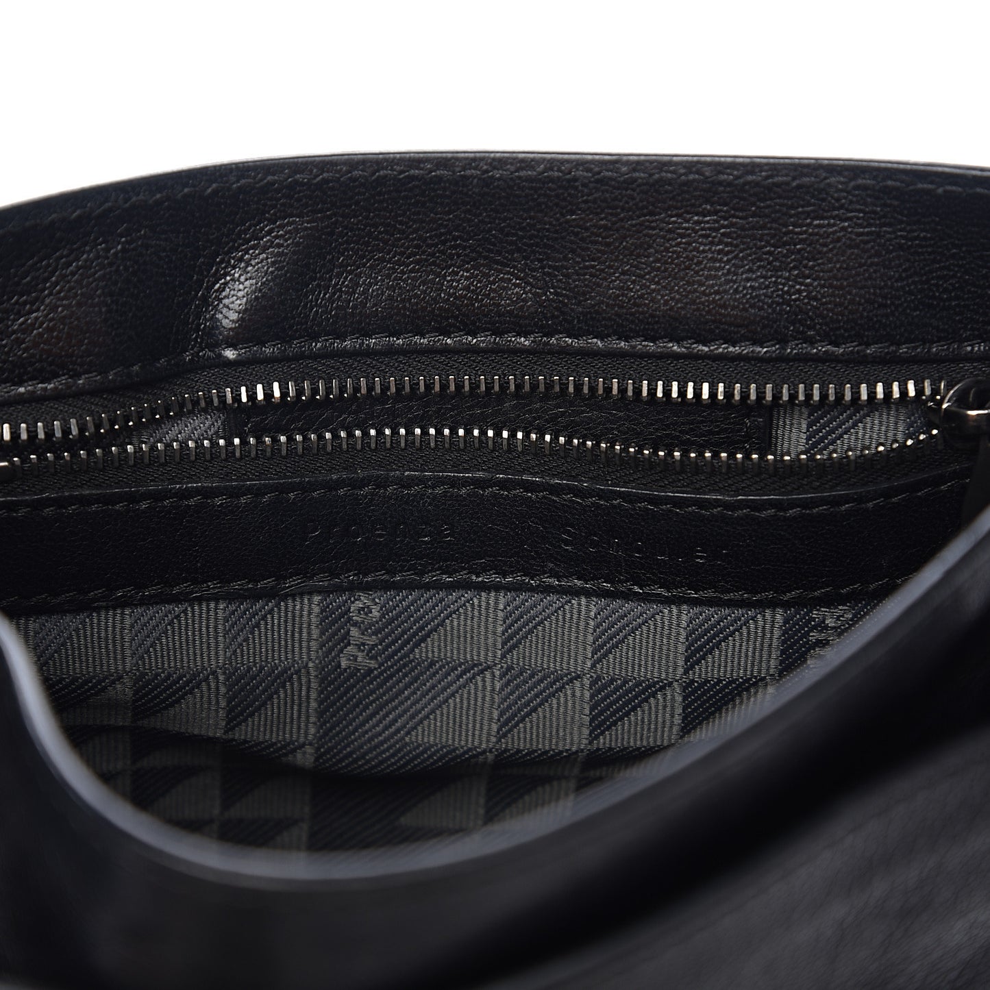 Lambskin Fringe PS1 Crossbody Pouch Black