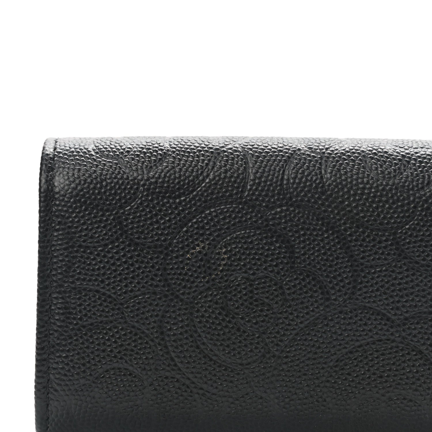 Chanel Caviar Embossed Camellia 4 Key Holder Case Black 9 of 10
