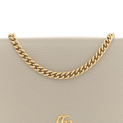 Gucci Dollar Calfskin Mini GG Marmont Chain Wallet Grey Light Pink 7 of 13