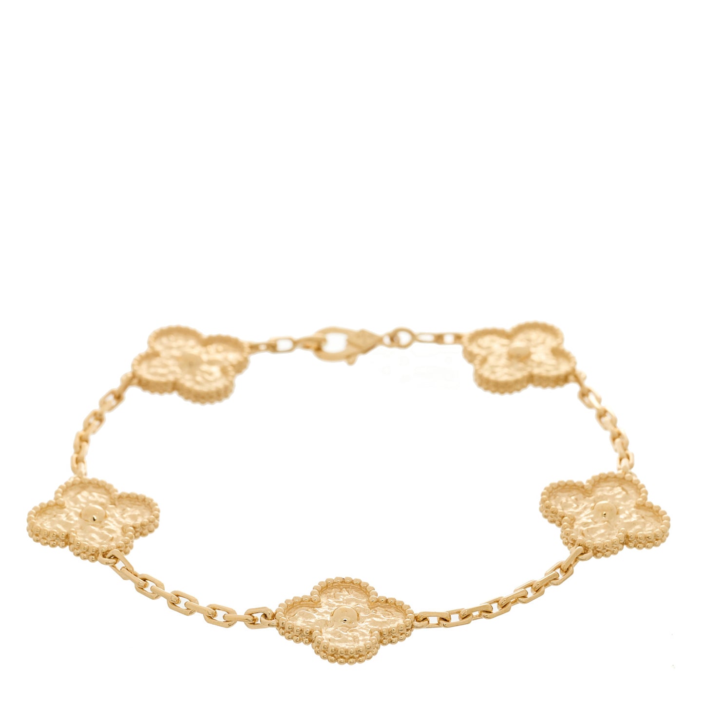 18K Yellow Gold 5 Motifs Vintage Alhambra Bracelet