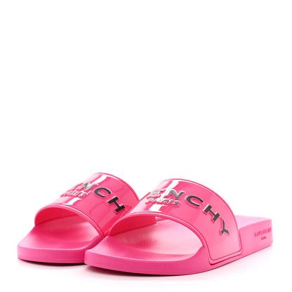 Givenchy Rubber Womens Logo Womens Pool Slides 38 Sandals Pink 3 of 10