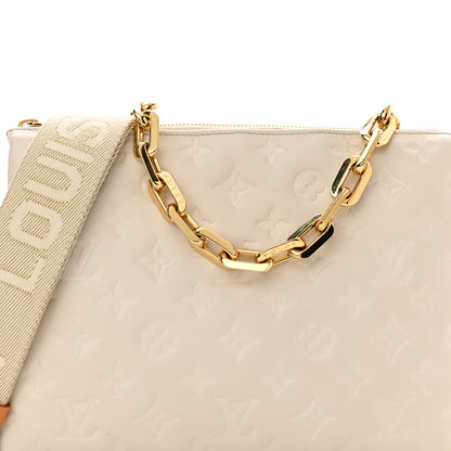 Louis Vuitton Lambskin Embossed Monogram Coussin PM Beige Cream 7 of 11