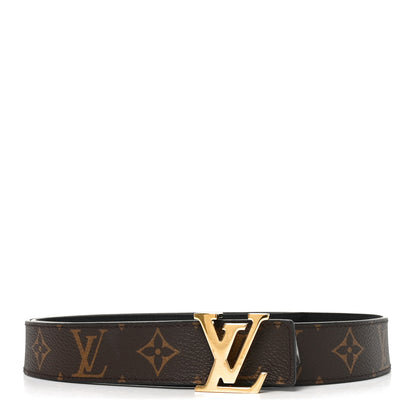 Louis Vuitton Calfskin Monogram 30mm LV Initiales Reversible Belt 90 36 Black 1 of 3