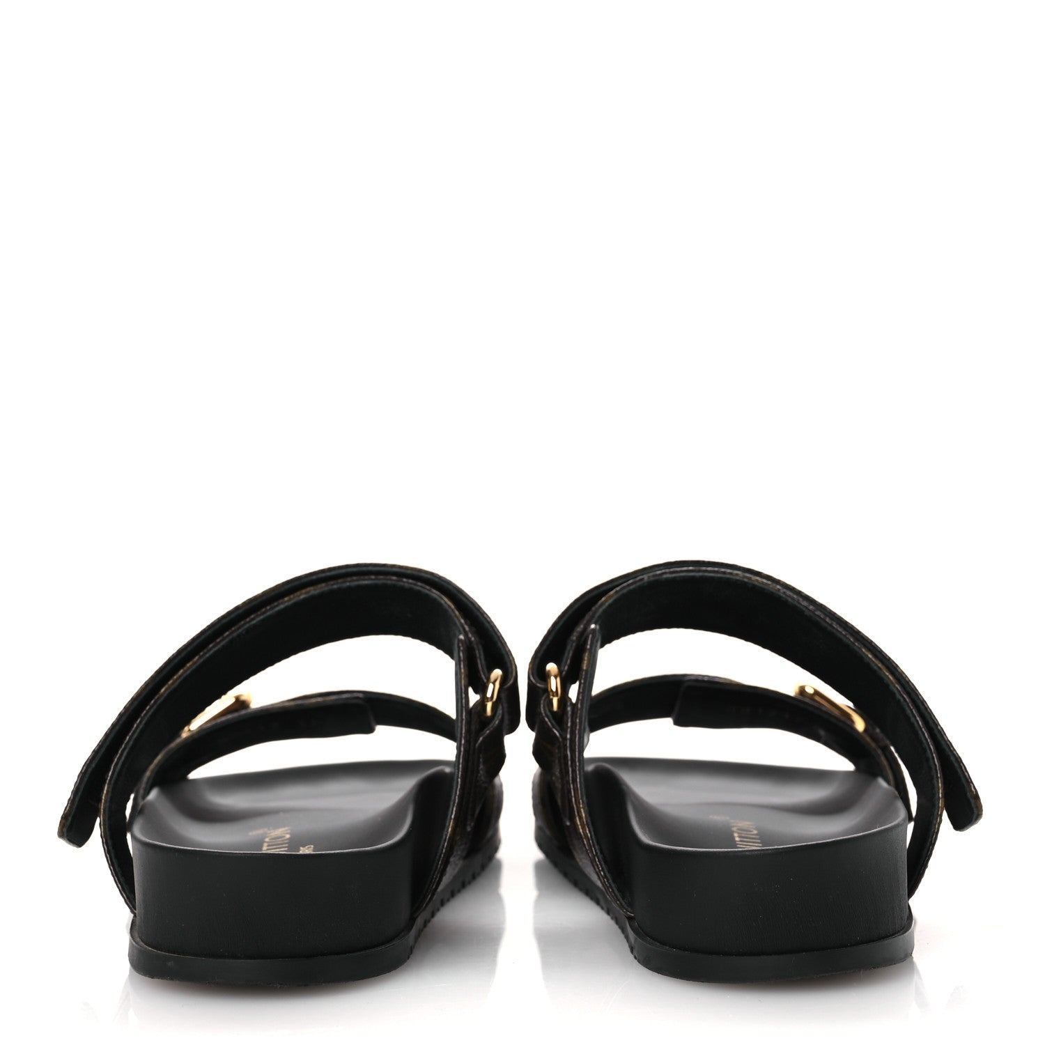 Louis Vuitton Monogram Bom Dia Mule Sandals 38 Black 6 of 12