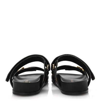 Louis Vuitton Monogram Bom Dia Mule Sandals 38 Black 6 of 12
