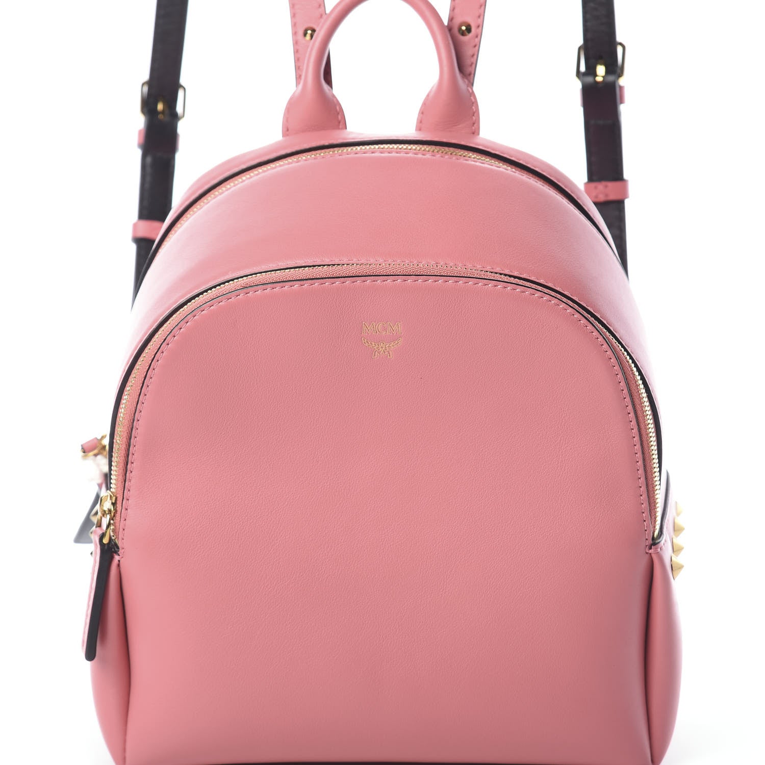 MCM Calfskin Mini Duchess Polke Studs Backpack Pink 6 of 8