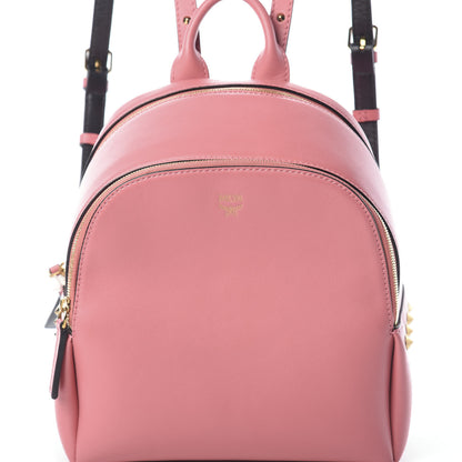 MCM Calfskin Mini Duchess Polke Studs Backpack Pink 6 of 8